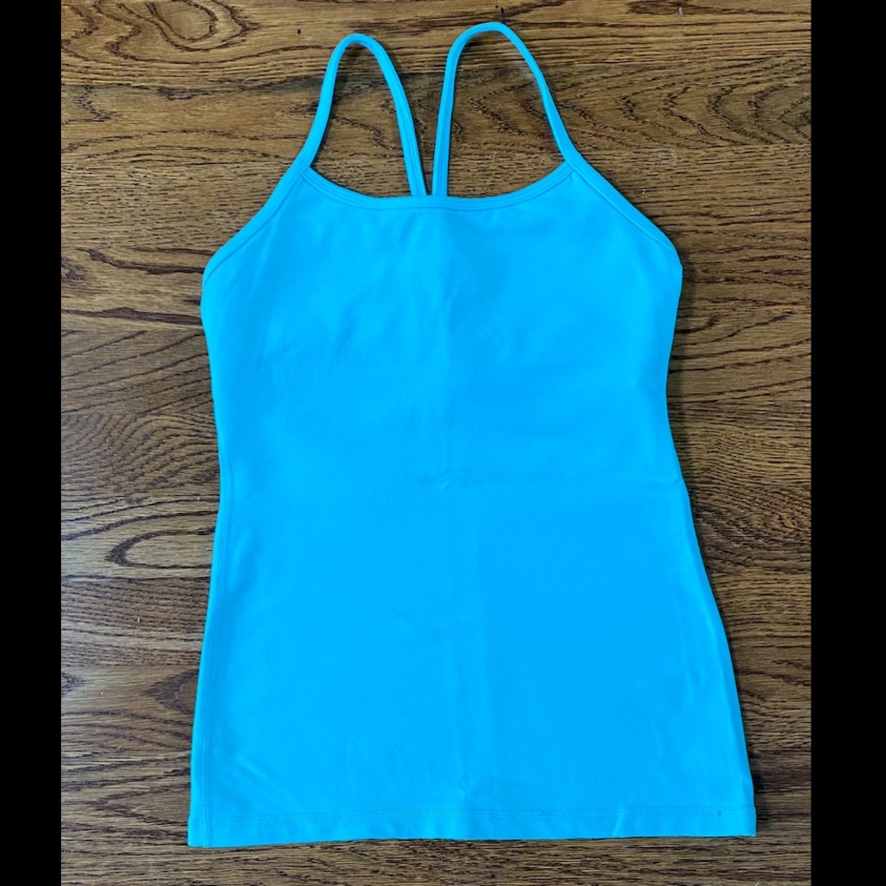 Lululemon power y tank size 4 light blue